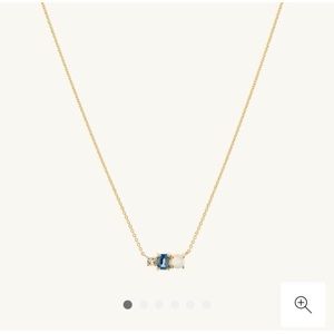 Mejuri Blue Topaz Trio Necklace